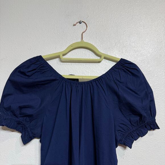 J. Crew Navy Tie Back Blouse Sz M NWT - Picture 3 of 12